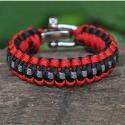 Survival Bracelets (Medium - Black & Red)