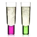 Sagaform Club Champagne Glasses (Pink/Green)