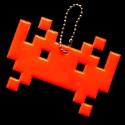 Space Invaders Reflective Keychains (Orange)