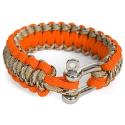 Survival Bracelets (Medium - Camo and Orange)