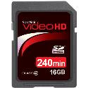 SanDisk 16GB SD Video HD Ultra II (240mins)