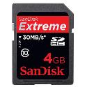 SanDisk 4GB Extreme III 30MB/Sec SDHC Card