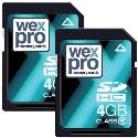 WexPro 4GB 150x High Speed SDHC Card Twin Pack