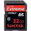 SanDisk 32GB Extreme III 30MB/Sec SDHC Card